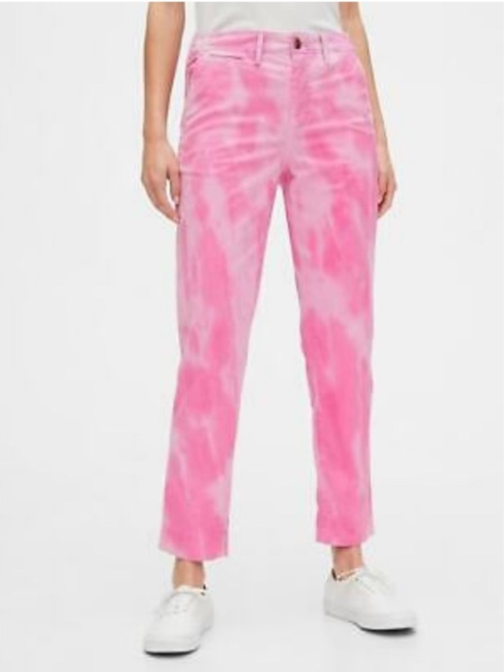 Gap pink tie dye straight khaki NWT